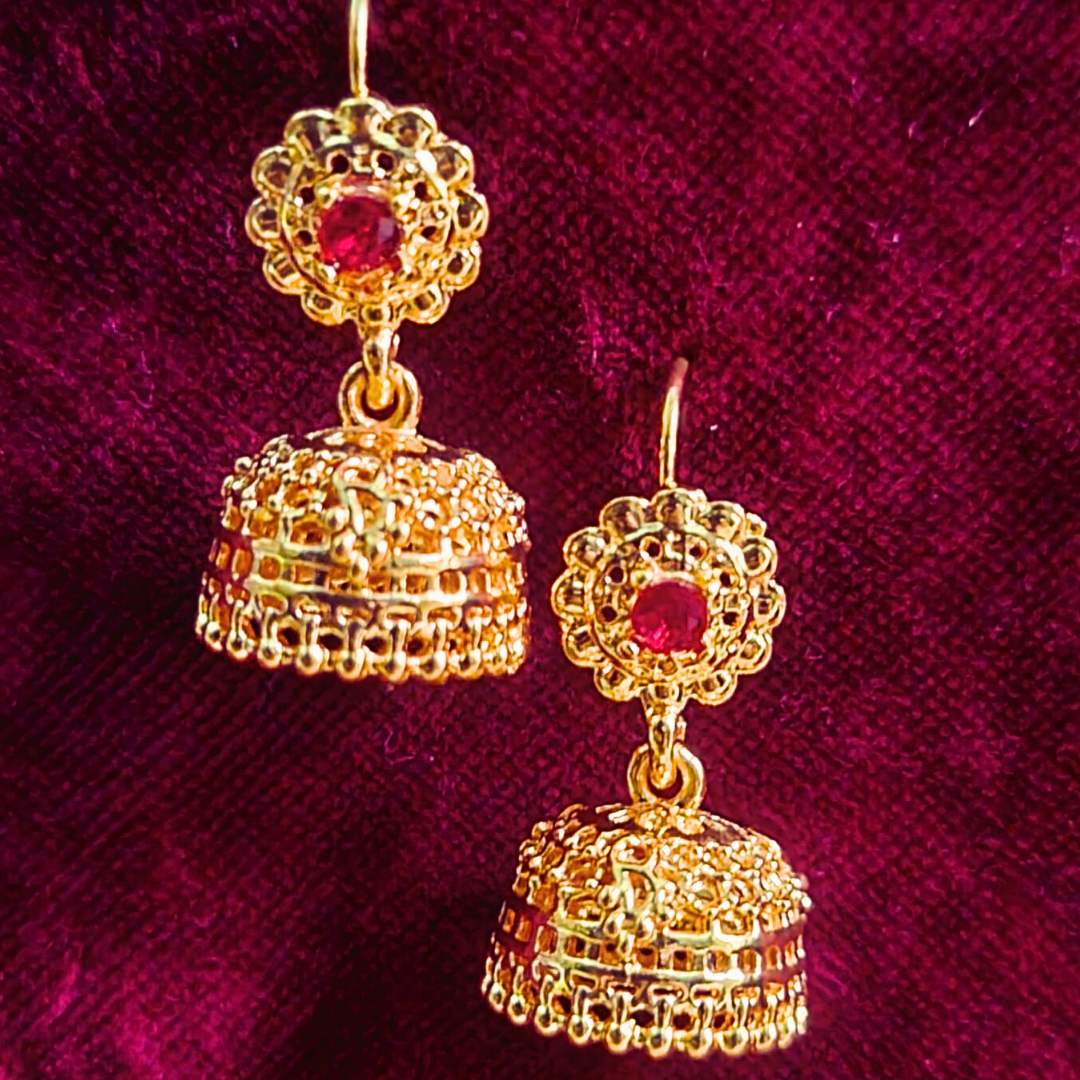 Royal Bloom Jhumka earrings - Salmanify Jewellers