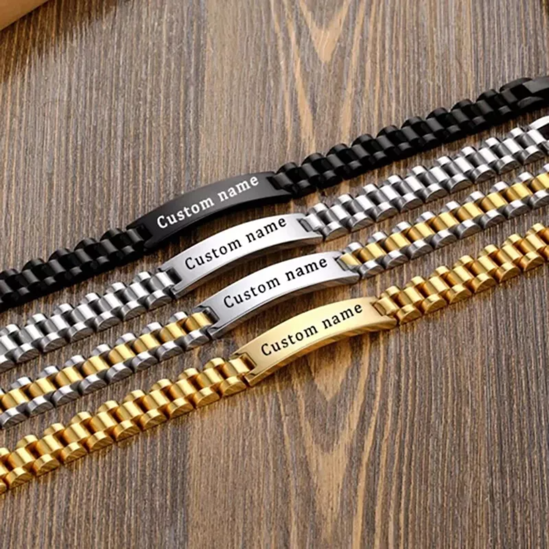 Custom name Chainlink bracelet for men and women