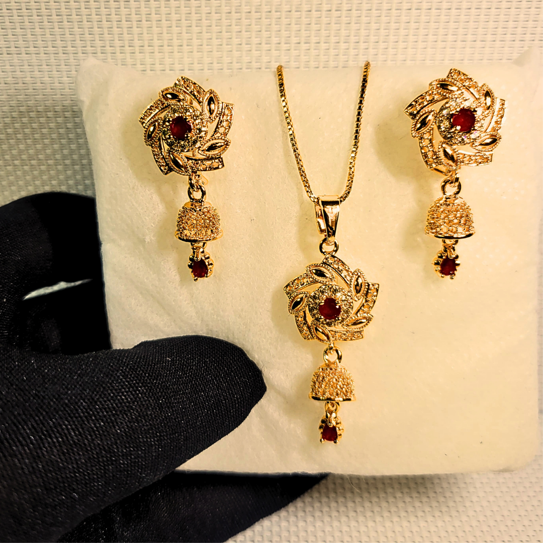 Regal Star Necklace set - Golden