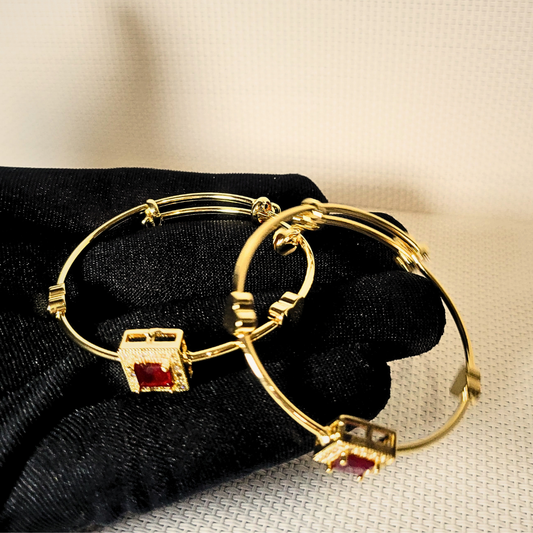 Regal Ruby Square Bangles