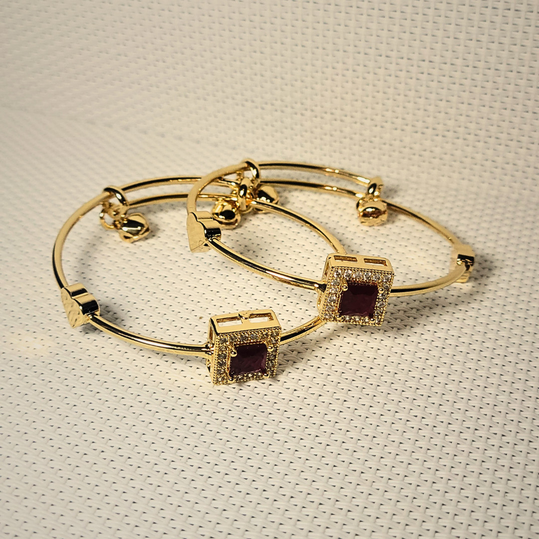 Regal Ruby Square Bangles