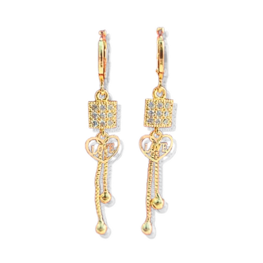 two pair of love Earrings / two pair  of Eternal Love Dangle Earrings - Salmanify Jewellers